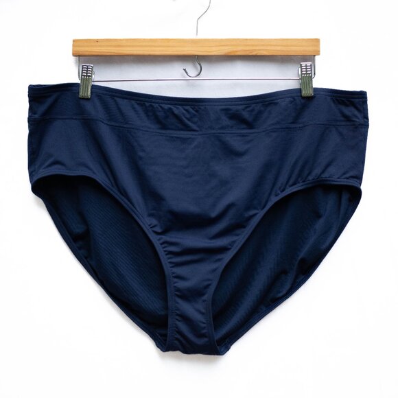 Lands' End Tankini Swim Set Women's 2X 20W 22W Blue Polka Dot Top & Bottom NWT - Picture 2 of 13